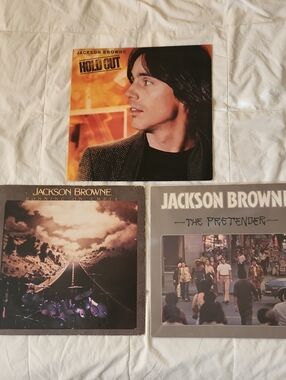 Jackson Brown Vinyl Record Bundle - Orange, Brown, Gray Covers